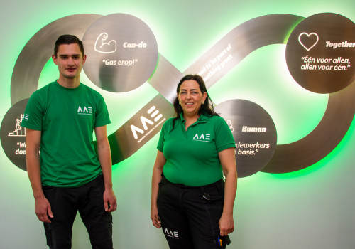 Angelie en Niels glimlachen